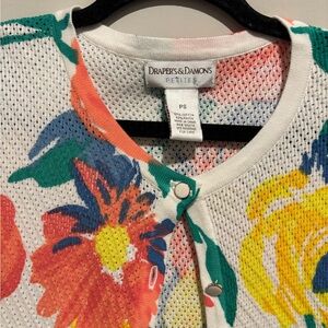 Draper's & Damon's Women's Floral Cardigan - Multicolor